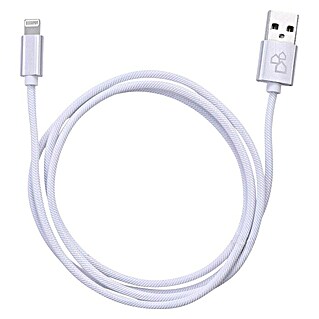 BAUHAUS USB-oplaadkabel (Wit, 1 m, USB A-stekker, Lightning-stekker)