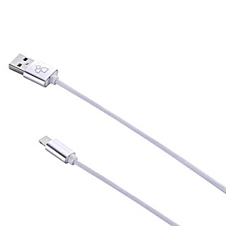 BAUHAUS USB kabel za punjenje (Bijele boje, 1 m, USB A utikač, utikač Lightning)