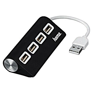Hama Hub USB (USB 2.0, Negro/blanco)