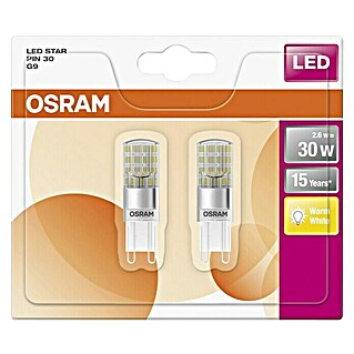 Osram Star LED-Lampe Pin G9 (G9, 2,6 W, T15, 320 lm, 2 Stk.)