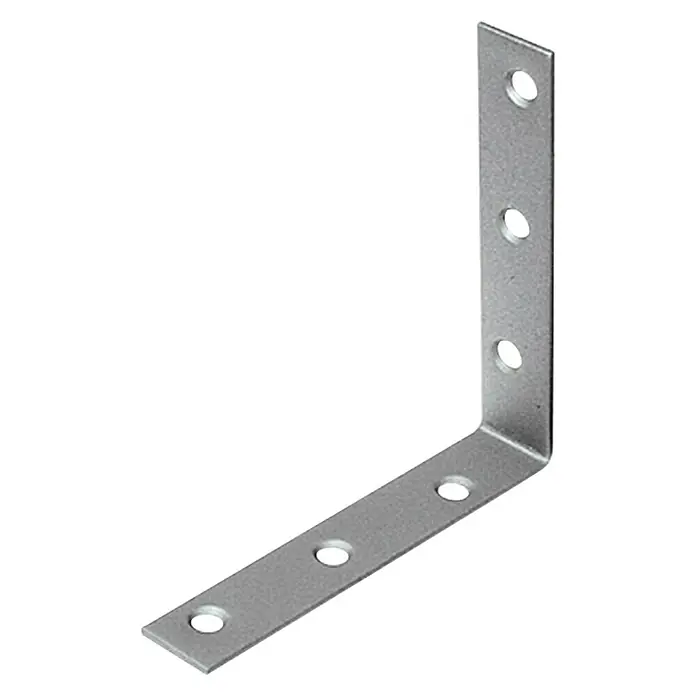 Stabilit Escuadra de silla - L x An x Al: 125 x 22 x 125 mm, 1 ud., Acero - Escuadra metálica con orificios para fijación, ideal para construcción de muebles y montaje en pared. Robusta y versátil.