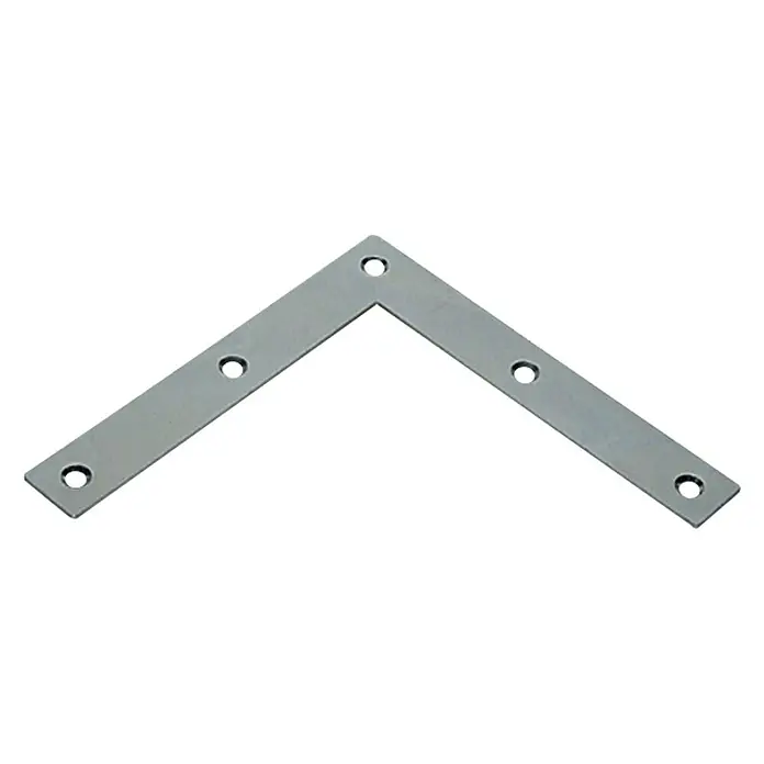 Stabilit Escuadra esquinera - 120 x 20 x 120 mm, Plateado - Ángulo de metal con agujeros para tornillos, ideal para uniones angulares robustas en la fabricación de muebles u otros proyectos de construcción.