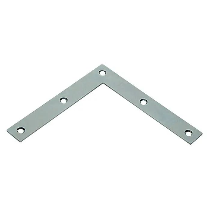Stabilit Eckwinkel - 160 x 22 x 160 mm, Silber - Eckwinkel aus Metall mit mehreren Löchern für Schrauben oder Bolzen zur Befestigung von Bauteilen.