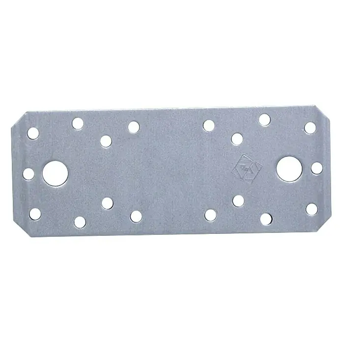 Stabilit Pletina de ensamblaje - L x An: 136 x 55 mm, 1 ud. - Placa metálica con múltiples agujeros para la fijación, ideal para construcciones robustas y aplicaciones versátiles.