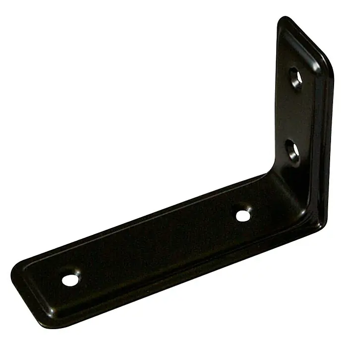 Stabilit Escuadra de estantería Design 3F - 235 x 40 x 160 mm, Carga soportada: 30 kg, Negro - Escuadra de ángulo negra con orificios para fijar de forma segura estantes y estructuras.