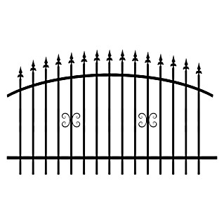 Polbram Rešetkasta ograda Monica (Š x V: 200 x 120 cm, Crne boje)