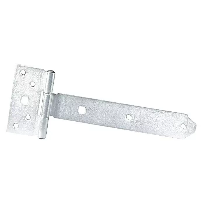 Stabilit Bisagra en T - An x L: 105 x 570 mm, Medidas cinta: 500 x 38 mm - Bisagra T plateada galvanizada para puertas y verjas, con placa de montaje rectangular y brazo largo.