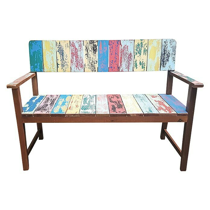 Sunfun Banco de jardín (An x Pr x Al: 124 x 60 x 88 cm, Aspecto fuerte)