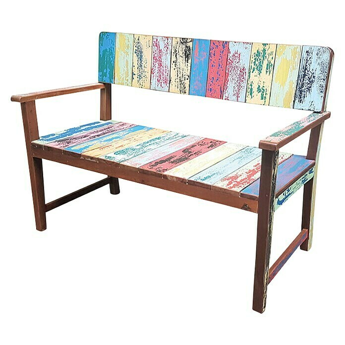 Sunfun Banco de jardín (An x Pr x Al: 124 x 60 x 88 cm, Aspecto fuerte)