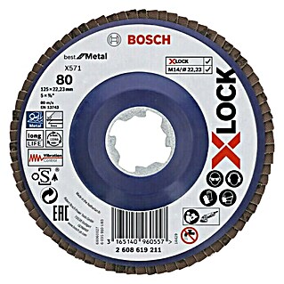 Bosch Disco de corte X571 Best for Metal (Apto para: Metal, Diámetro disco: 125 mm, Grano: 80)