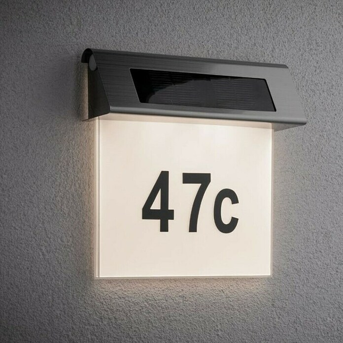 Paulmann Solarna svjetiljka s kućnim brojem  (0,2 W, IP44, Plastika, Vijek trajanja: 8 h) | BAUHAUS