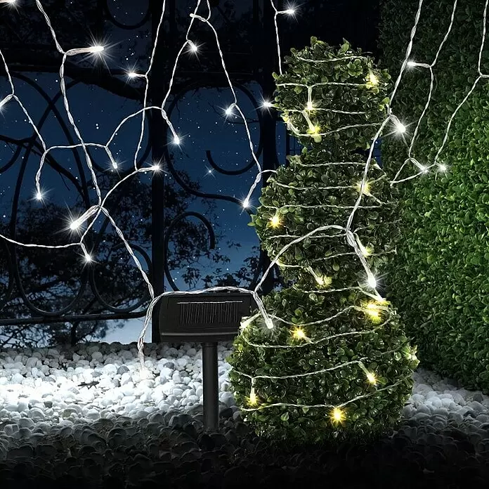 Globo Solar-Lichterkette - 10 m, IP44, Lichtfarbe: Warmweiß - Stimmungsaufnahme