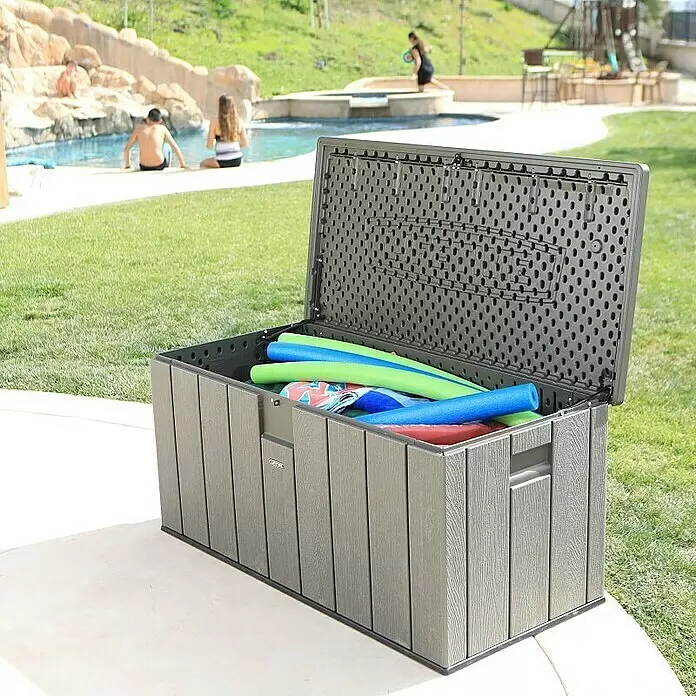 Lifetime Gartenbox - L x B x H: 151 x 72 x 69 cm, Kunststoff, 570 l, Dunkelgrau - Stimmungsaufnahme