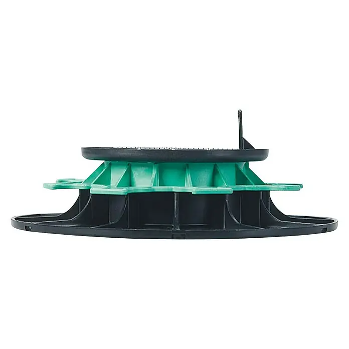 Nivelador de suelos de terrazas - 8 ud., Ajuste de altura: 50 mm - 80 mm - Pedestal ajustable para la construcción de terrazas elevadas, soporte robusto y regulable en altura.