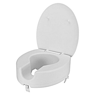 careosan Povišeno sjedalo za WC školjku (Povišeno 10 cm, Plastika, Bijele boje)