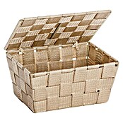 Wenko Adria Košarica za pohranu s poklopcem  (14 x 19 x 10 cm, Bež boje) | BAUHAUS