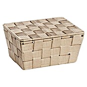 Wenko Adria Košarica za pohranu s poklopcem  (14 x 19 x 10 cm, Bež boje) | BAUHAUS