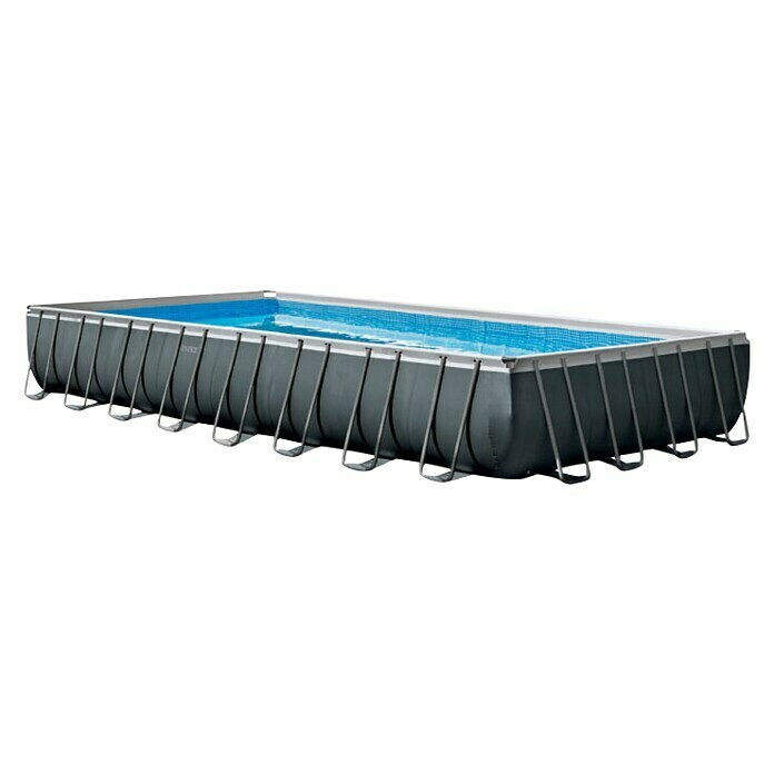 Intex Frame-Pool-Set Ultra XTRL x B x H: 975 x 488 x 132 cm, Fassungsvermögen: 54,37 m³, Anthrazit, Inkl. Salzwassersystem Diagonal View