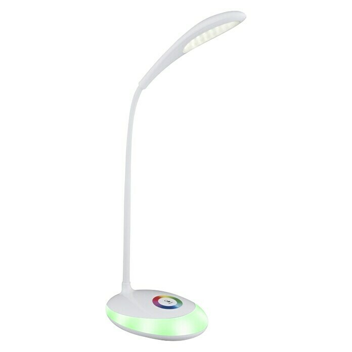 Globo Lámpara de sobremesa LED (1 luz, 3 W, Blanco neutro, Altura: 48 cm, Blanco)