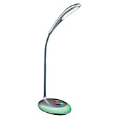 Globo Lámpara de sobremesa LED (1 luz, 3 W, Blanco neutro, Altura: 48 cm, Plateado metálico)