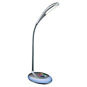 Globo Lámpara de sobremesa LED (1 luz, 3 W, Blanco neutro, Altura: 48 cm, Plateado metálico)