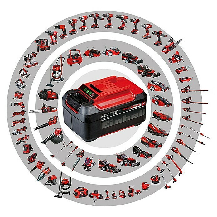 Einhell Power X-Change Recortabordes de batería (18 V, Iones de litio, 1 batería, Ancho de corte: 24 cm)