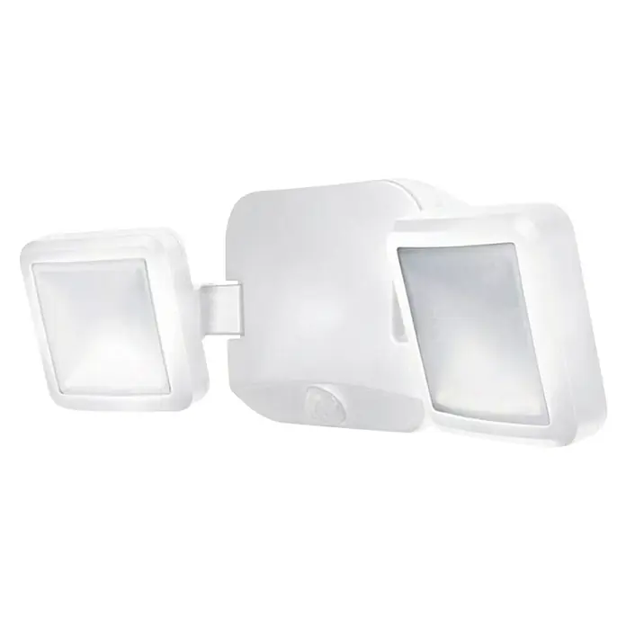 Osram LED-Sensor-Außenwandstrahler Double - 10 W, L x B x H: 33,2 x 10,5 x 11,2 cm, Weiß, IP54 - Weiße LED-Doppelscheinwerfer für den Außenbereich, ideal zur Beleuchtung von Gärten und Einfahrten.