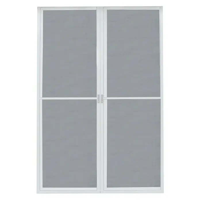 Palram – Canopia Porche acristalado San Remo - An x Pr x Al: 4,25 x 3 x 3,1 m, Blanco tráfico - Puerta doble mosquitera con marco blanco y malla gris. Ideal para proteger de insectos con las puertas abiertas. Solución práctica para espacios.