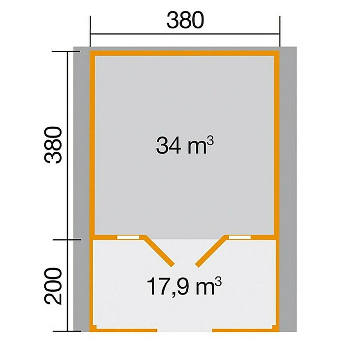 Weka Vrtna kućica (Drvo, 22,04 m², Debljina stijenke: 45 mm, null)
