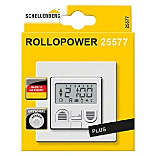 Schellenberg Rollodrive Temporizador Plus (An x L: 80 x 80 mm, Blanco, Empotrado, Específico para: Persianas enrollables)