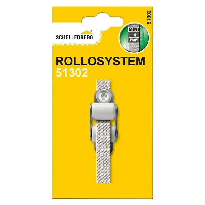 Schellenberg Guía para correa Standard Mini - Apto para: Mini sistemas de persianas enrollables, Anchura de la correa: 14 mm, Blanco - Conector de correa de persiana Schellenberg 51302, ideal para unir correas de persiana, con instalación sencilla y función fiable.