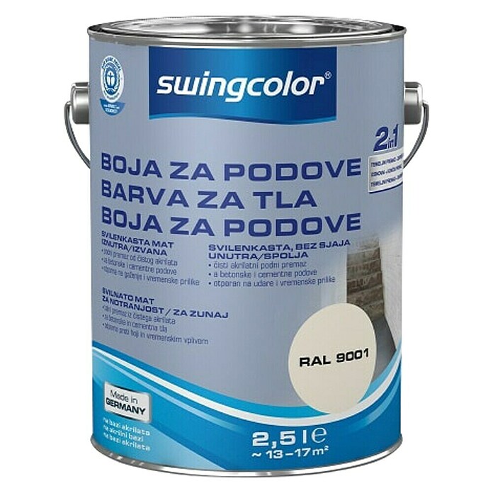 swingcolor Barva za tla  (Kremno bela, 2,5 l) | 5996 - Acryl- Fussbodenfarben | HADO - Bodenbeschichtungen | HAD - Farben | HA - Farben | H - Innendeko/Farben | BAUHAUS