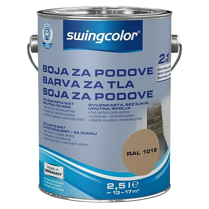swingcolor Barva za tla  (Bež siva, 2,5 l) | 5996 - Acryl- Fussbodenfarben | HADO - Bodenbeschichtungen | HAD - Farben | HA - Farben | H - Innendeko/Farben | BAUHAUS