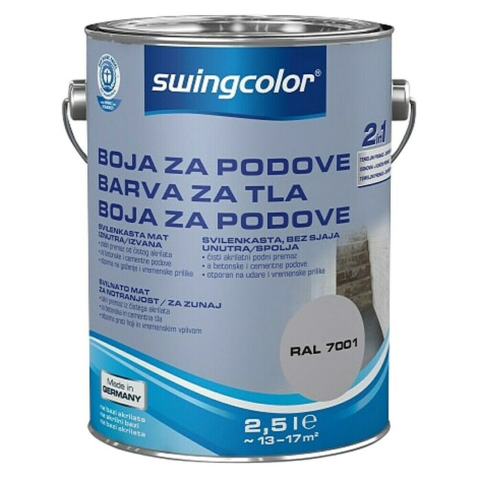 swingcolor Barva za tla  (2,5 l, Srebrno siva) | 5996 - Acryl- Fussbodenfarben | HADO - Bodenbeschichtungen | HAD - Farben | HA - Farben | H - Innendeko/Farben | BAUHAUS