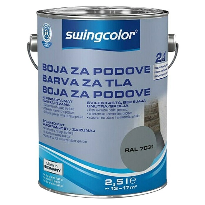 swingcolor Barva za tla  (Modro siva, 2,5 l) | 5996 - Acryl- Fussbodenfarben | HADO - Bodenbeschichtungen | HAD - Farben | HA - Farben | H - Innendeko/Farben | BAUHAUS