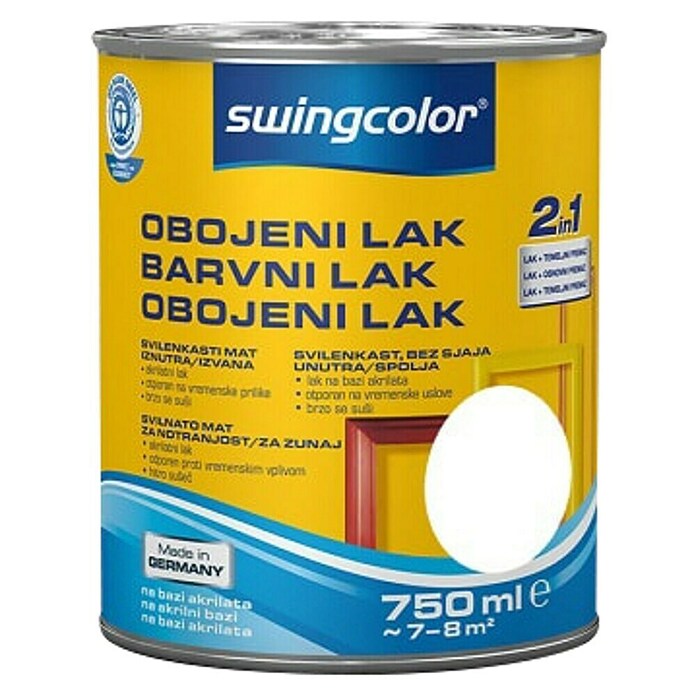 swingcolor Pisani lak  (Bela, 750 ml, Svileni mat) | 5962 - Acryl Seidenmattlacke farbig | HADL - Lacke | HAD - Farben | HA - Farben | H - Innendeko/Farben | BAUHAUS