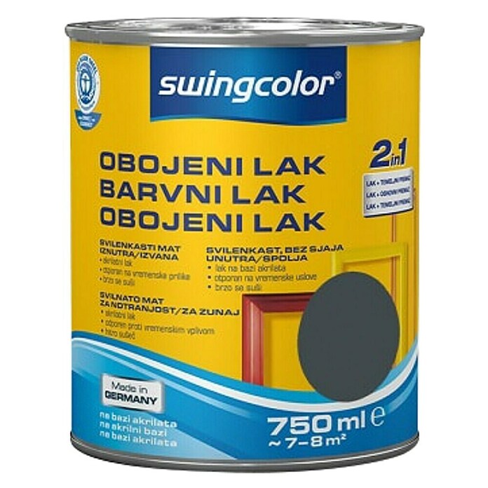swingcolor Pisani lak  (Antracitno siva, 750 ml, Svileni mat) | 5962 - Acryl Seidenmattlacke farbig | HADL - Lacke | HAD - Farben | HA - Farben | H - Innendeko/Farben | BAUHAUS