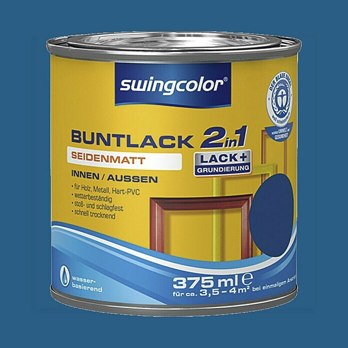 swingcolor Pisani lak  (Modra, 375 ml, Svileni mat) | 5962 - Acryl Seidenmattlacke farbig | HADL - Lacke | HAD - Farben | HA - Farben | H - Innendeko/Farben | BAUHAUS