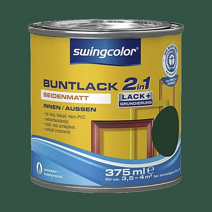 swingcolor Pisani lak  (Mah zelena, 375 ml, Svileni mat) | 5962 - Acryl Seidenmattlacke farbig | HADL - Lacke | HAD - Farben | HA - Farben | H - Innendeko/Farben | BAUHAUS