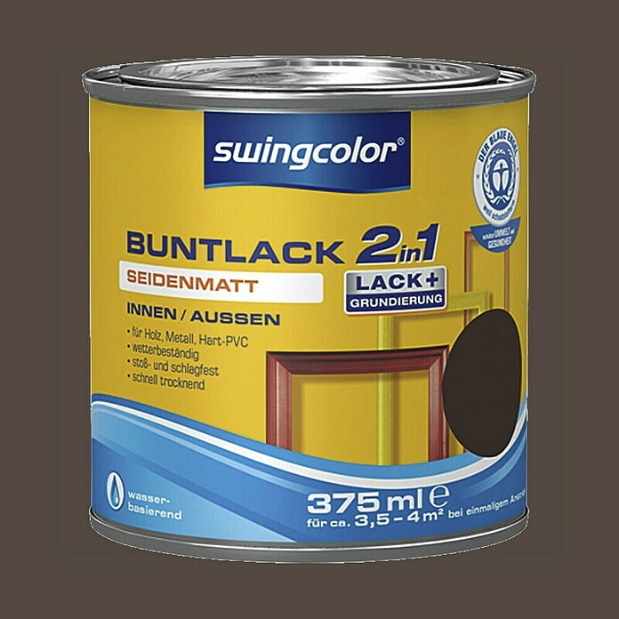 swingcolor Pisani lak  (Čokoladno rjava, 375 ml, Svileni mat) | 5962 - Acryl Seidenmattlacke farbig | HADL - Lacke | HAD - Farben | HA - Farben | H - Innendeko/Farben | BAUHAUS