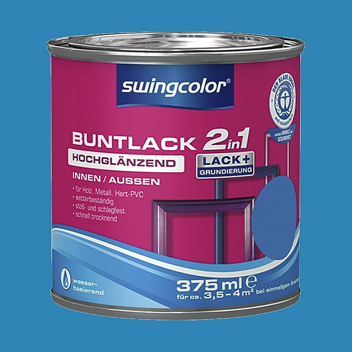 swingcolor Pisani lak  (Nebeško modra, 375 ml, Sijaj) | 5961 - Acryl Hochglanzlacke farbig | HADL - Lacke | HAD - Farben | HA - Farben | H - Innendeko/Farben | BAUHAUS