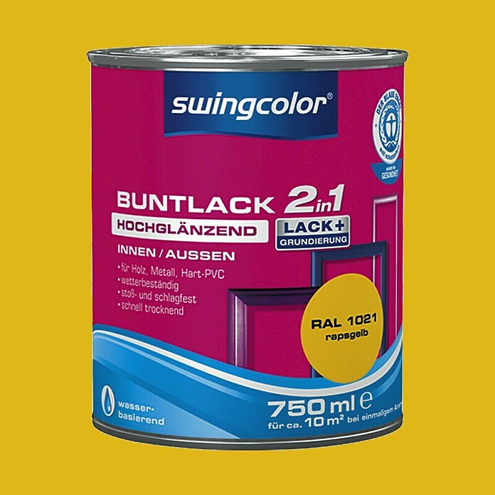 swingcolor Pisani lak  (Rumena, 750 ml, Sijaj) | 5961 - Acryl Hochglanzlacke farbig | HADL - Lacke | HAD - Farben | HA - Farben | H - Innendeko/Farben | BAUHAUS