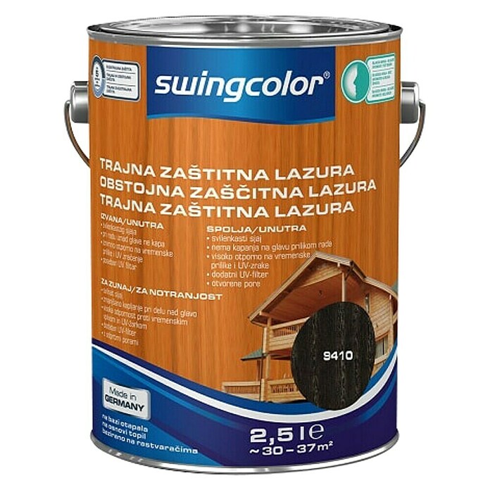 swingcolor Lazura za les  (Ebenovina, 2,5 l, Svileni mat) | 5935 - Lasuren LH | HADJ - Holzschutz | HAD - Farben | HA - Farben | H - Innendeko/Farben | BAUHAUS
