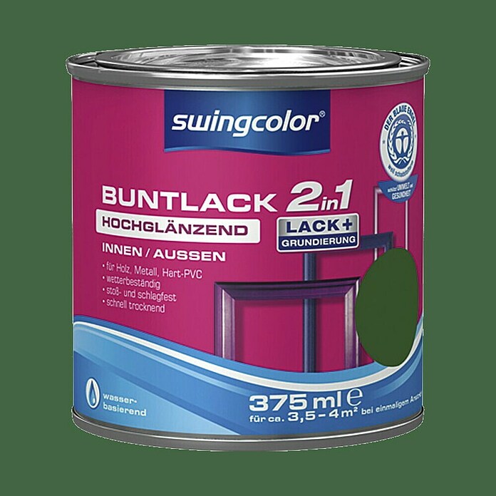 swingcolor Pisani lak  (Akrilni lak, Zelena, 375 ml, Visoki sijaj) | 5961 - Acryl Hochglanzlacke farbig | HADL - Lacke | HAD - Farben | HA - Farben | H - Innendeko/Farben | BAUHAUS