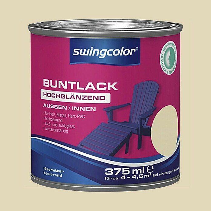 swingcolor Pisani lak  (Bež, 375 ml, Visoki sijaj) | 5965 - KH-Hochglanzlacke farbig | HADL - Lacke | HAD - Farben | HA - Farben | H - Innendeko/Farben | BAUHAUS