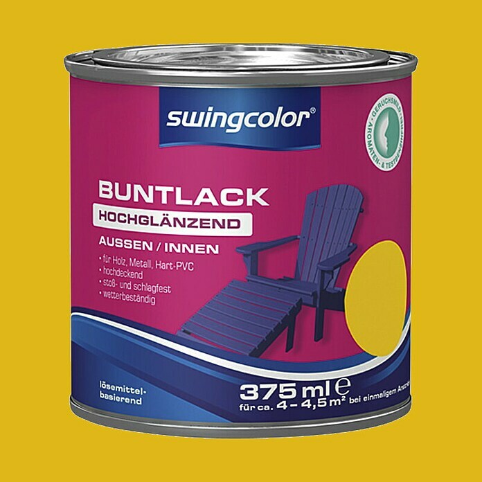 swingcolor Pisani lak  (Rumena, 375 ml, Visoki sijaj) | 5965 - KH-Hochglanzlacke farbig | HADL - Lacke | HAD - Farben | HA - Farben | H - Innendeko/Farben | BAUHAUS
