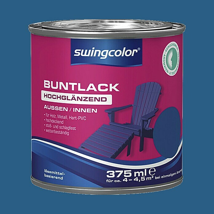 swingcolor Pisani lak  (Modra, 375 ml, Visoki sijaj) | 5965 - KH-Hochglanzlacke farbig | HADL - Lacke | HAD - Farben | HA - Farben | H - Innendeko/Farben | BAUHAUS