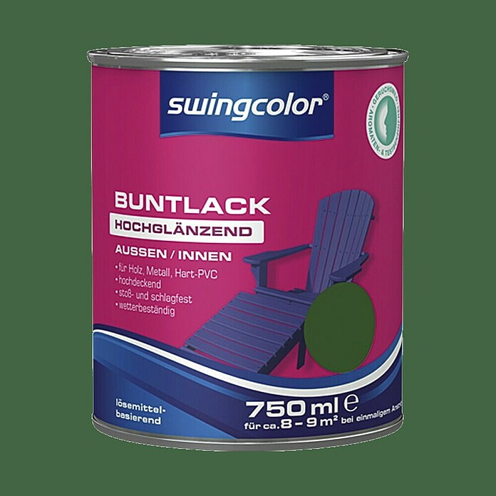 swingcolor Pisani lak  (Barva: Zelena, 750 ml, Visoki sijaj) | 5965 - KH-Hochglanzlacke farbig | HADL - Lacke | HAD - Farben | HA - Farben | H - Innendeko/Farben | BAUHAUS