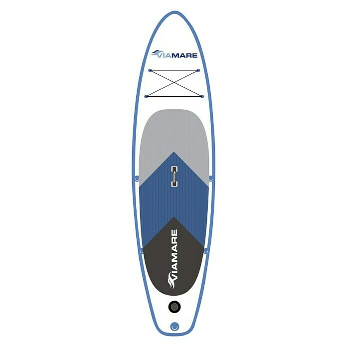 Viamare SUP-Board-Set 300L x B x H: 300 x 75 x 10 cm, Nutzlast: 100 kg, Aufblasbar, Blau/Weiß Top View