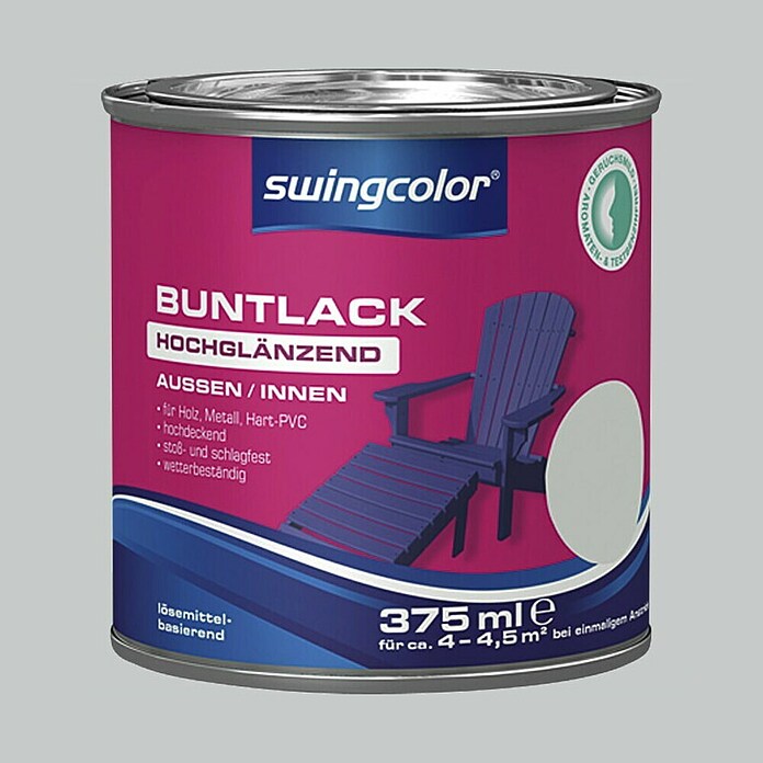 swingcolor Pisani lak  (Siva, 375 ml, Visoki sijaj) | 5965 - KH-Hochglanzlacke farbig | HADL - Lacke | HAD - Farben | HA - Farben | H - Innendeko/Farben | BAUHAUS